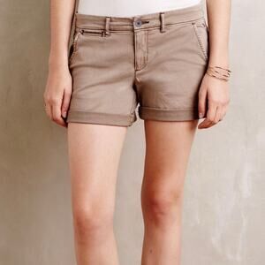Anthropologie Pilcro Hyphen Chino Shorts size 27 Taupe Khaki